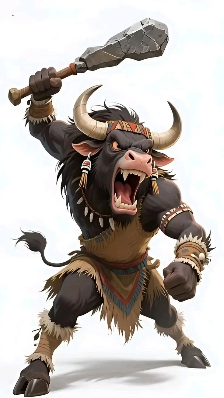 The symbols of the Chinese horoscope (Ox, Bull) — modelo 3D