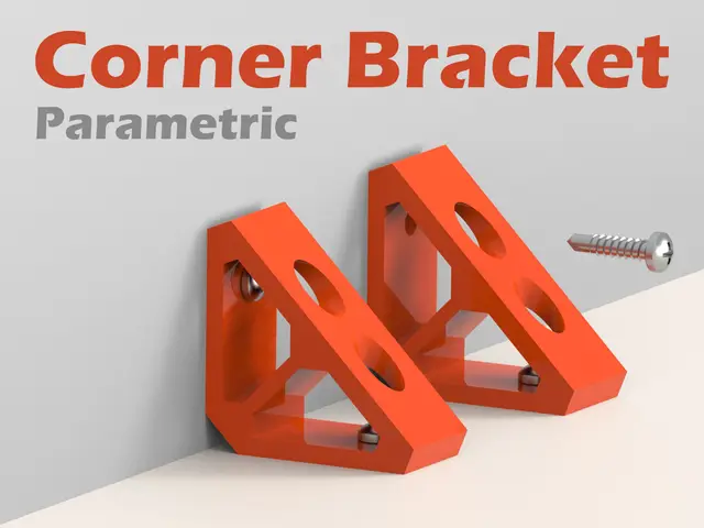 Ultra Strong Corner Bracket - 5 Variations ( Parametric ) — modelo 3D