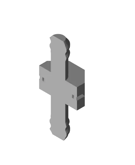 13 mm Small Thread, Small Flat Head, Shank Folded-Bolt — modelo 3D