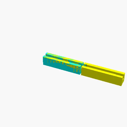 Window Exhaust Panel Adapter Bar (dovetail, 2 parts) — modelo 3D