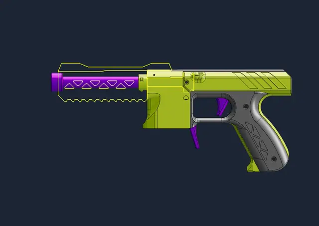 Printed Barrels - 3 Variants - SIGNET v3 Blaster - Muzzle - Nerf — modelo 3D