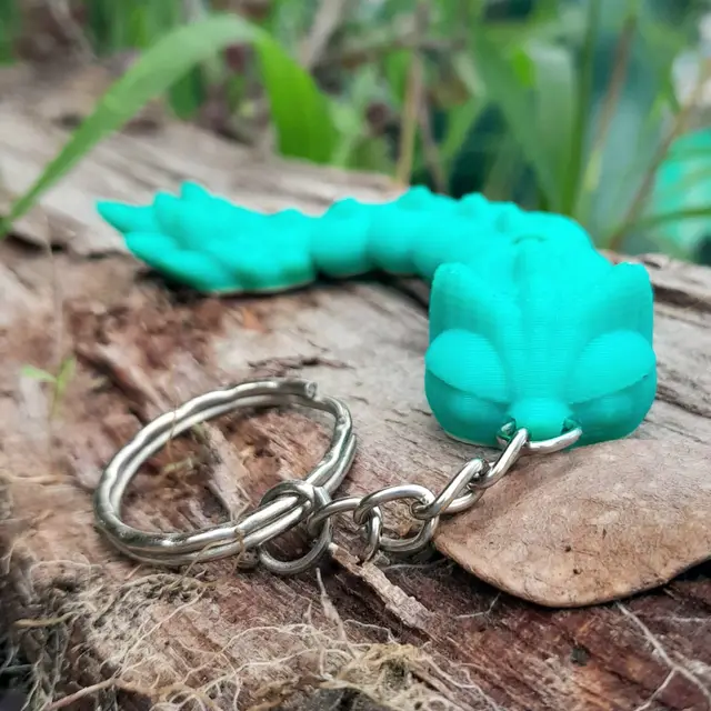 Articulated Baby Dragon Key Chain — modelo 3D