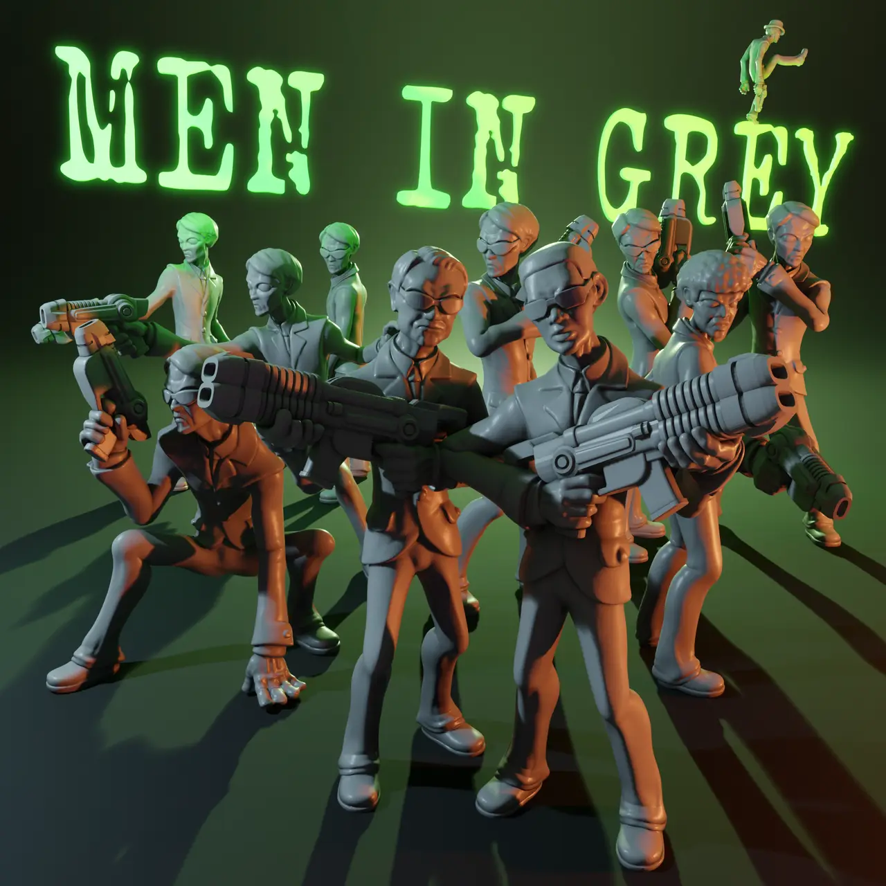 Men In Grey! — modelo 3D