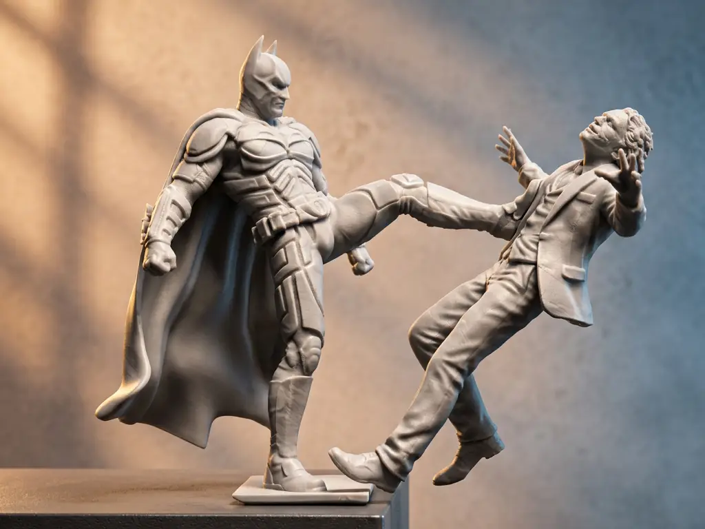 Batman Kicking The Joker off the Ledge Figurine! — modelo 3D