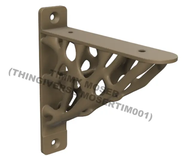 Shelf Bracket - Topology Optimization — modelo 3D