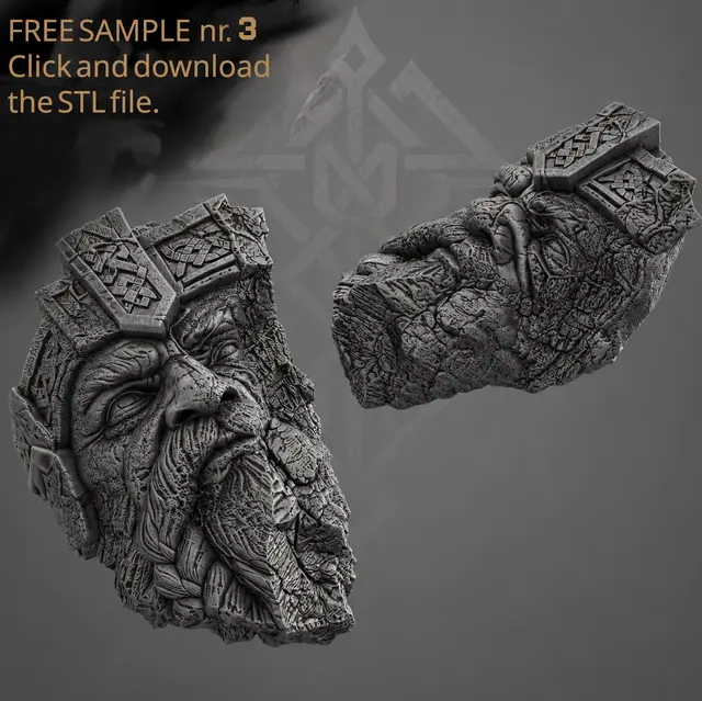 ruins of a sculpture of the dwarf Gurin — modelo 3D