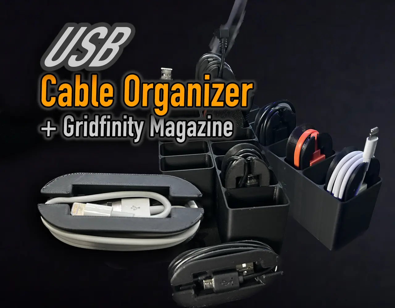 USB Cable Storage Organizers — modelo 3D