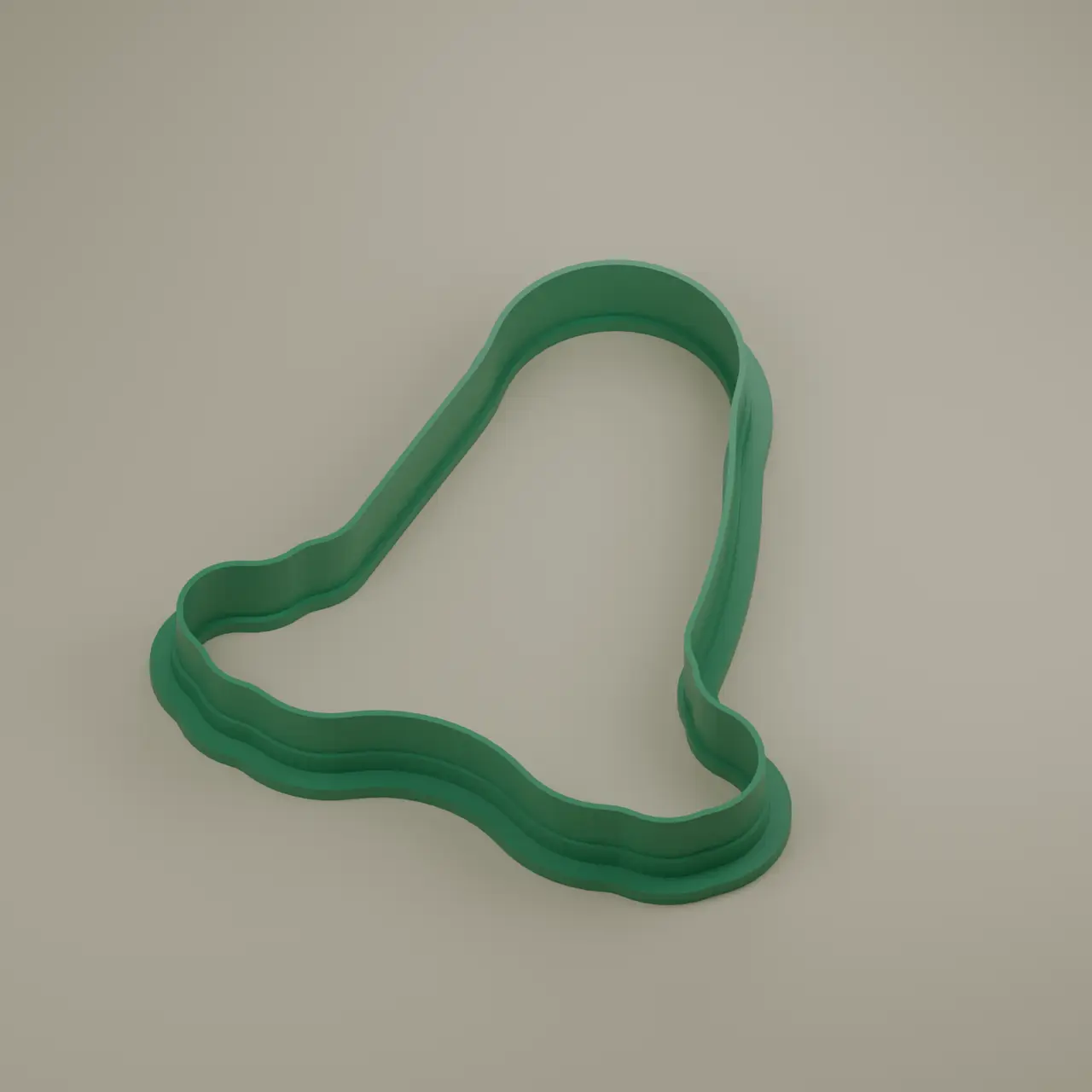 Flared Christmas Bell Cookie Cutter — modelo 3D