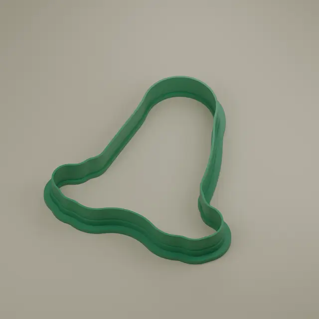 Flared Christmas Bell Cookie Cutter — modelo 3D