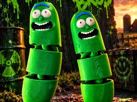 Flexi Pickle Rick Fan Art Fidget — modelo 3D