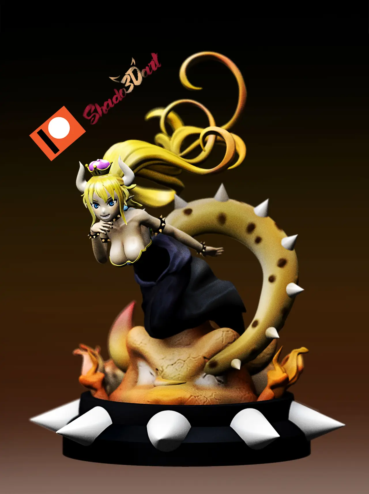 Mario , Bowsette — modelo 3D