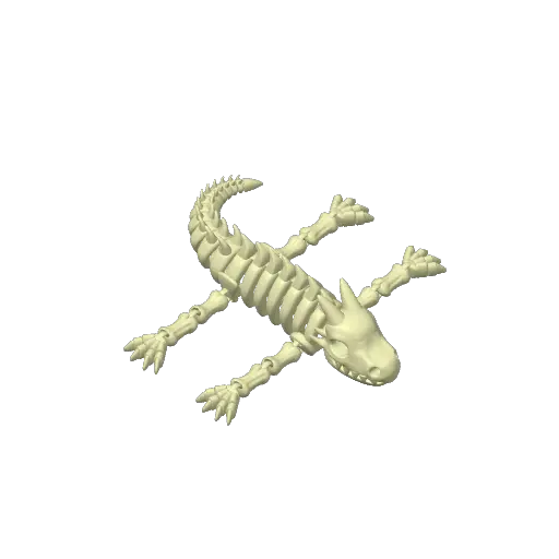 Articulated Dragon Skeleton — Flexible Fantasy Toy — modelo 3D
