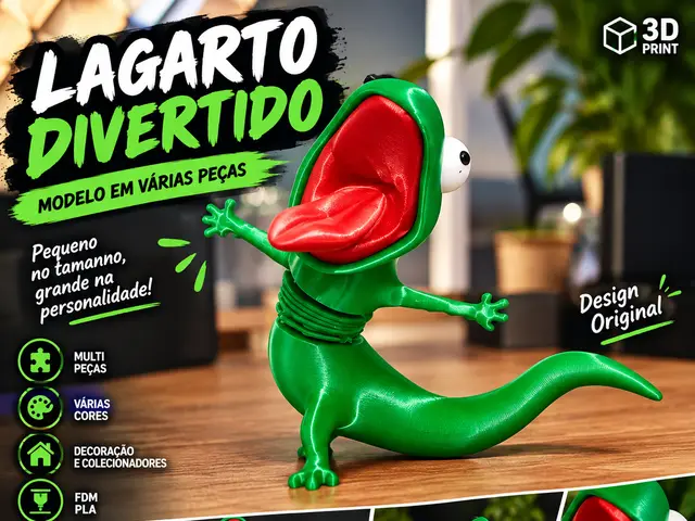 Lagarto Divertido — modelo 3D