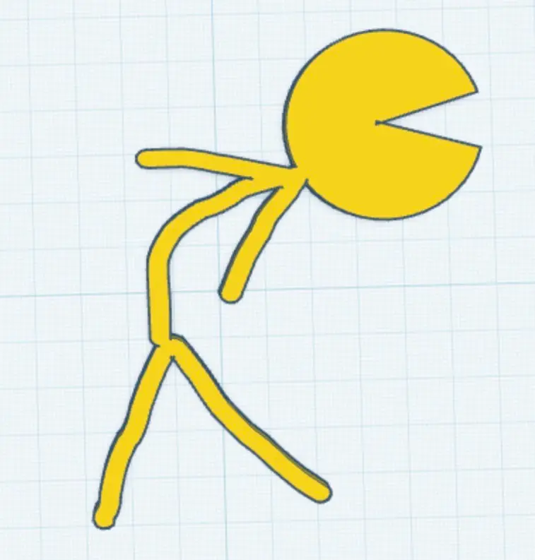 Pac-Man yellow (Alan Becker) — modelo 3D