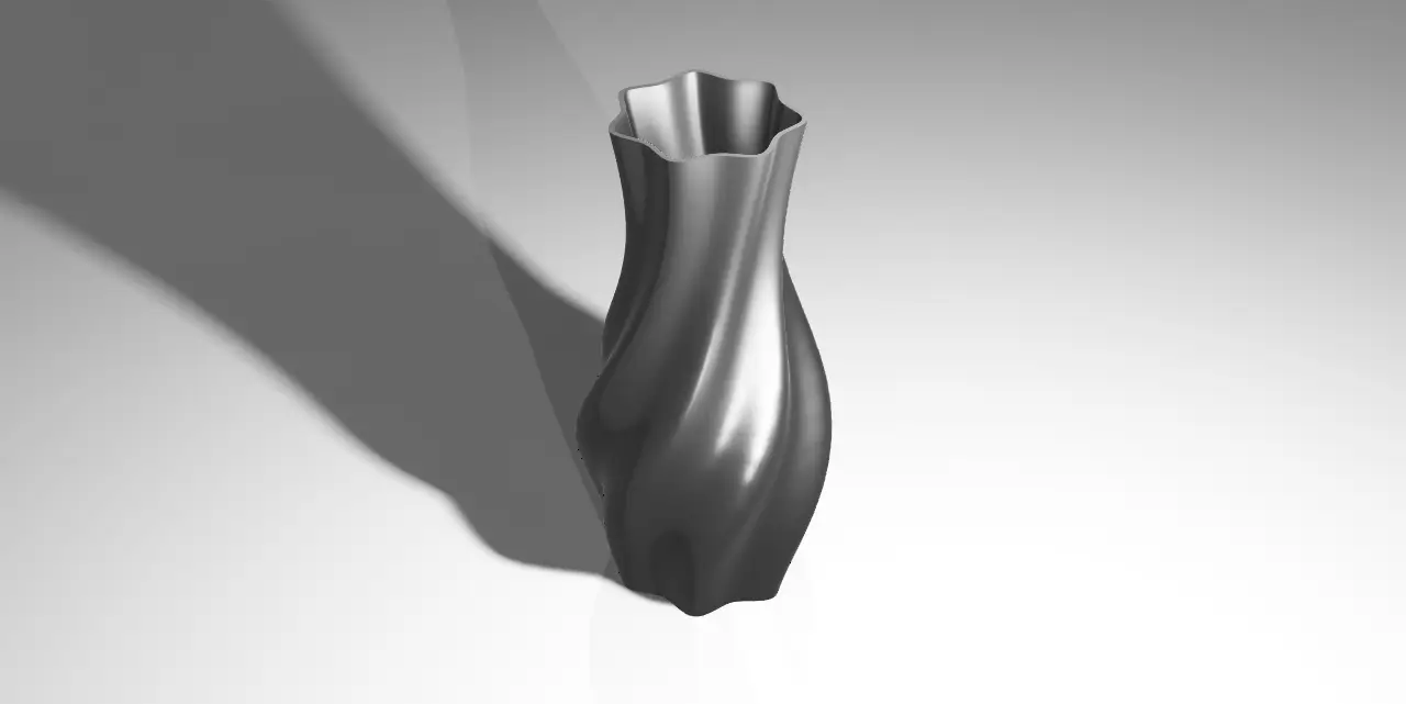 Jarrón Onda Torsión - Jarrón Decorativo Moderno y Orgánico | Modo Jarrón — modelo 3D