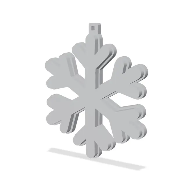 Snowflake Keychain — modelo 3D