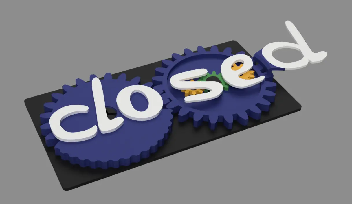 Open/Closed Sign — modelo 3D