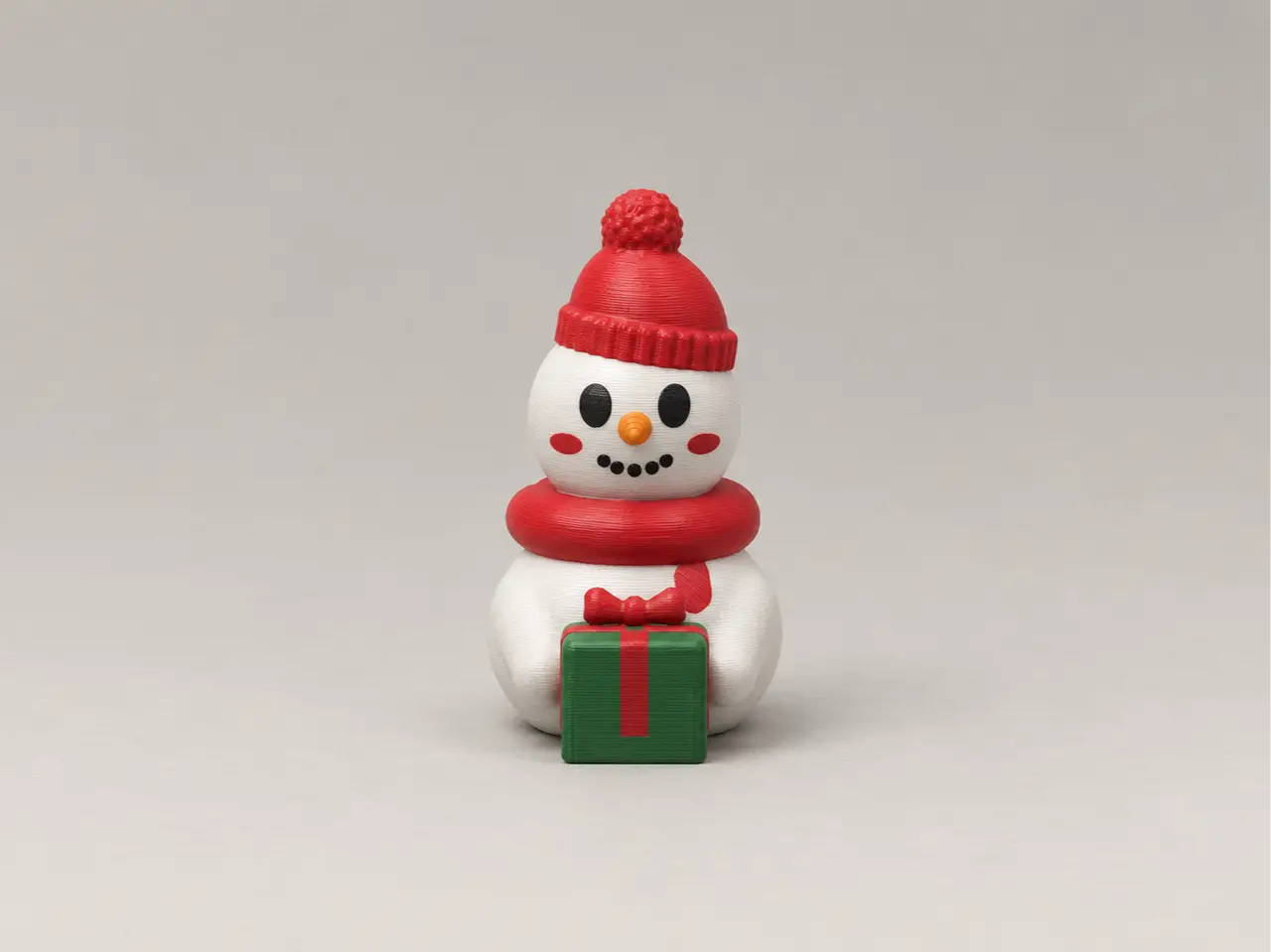 Snowman with Gift – Christmas Decor — modelo 3D