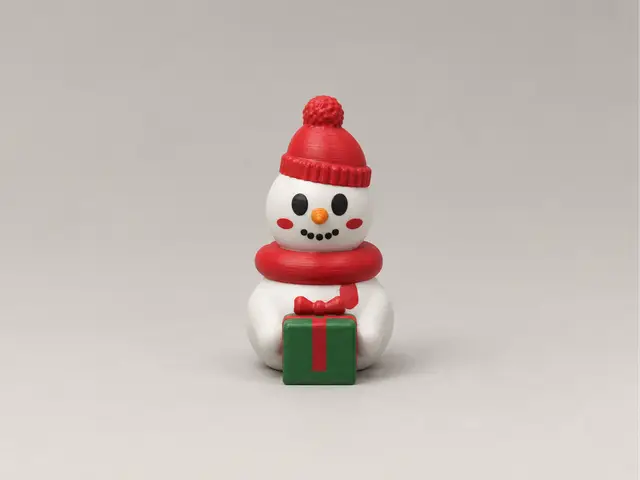 Snowman with Gift – Christmas Decor — modelo 3D