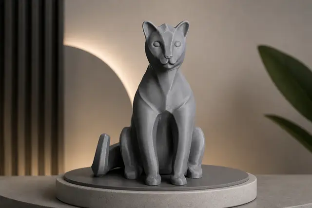 Cat Sculpture Home Decor — modelo 3D