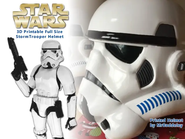 Full Scale Stormtrooper Helmet (wearable) — modelo 3D