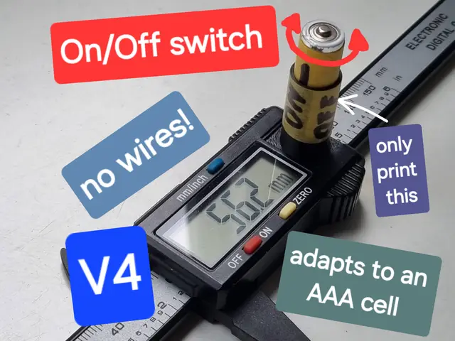 simplest AAA Battery Holder for your Caliper — modelo 3D