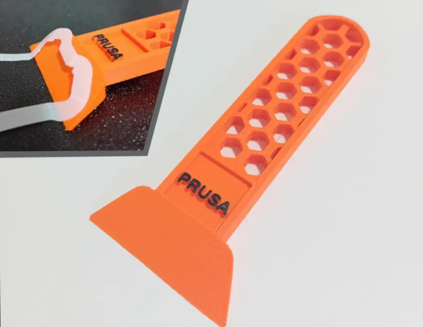 Prusa bed scraper - Prusament spool styles — modelo 3D