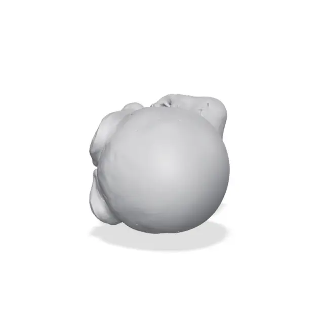 Cartoon Skull Headphone Holder - Whimsical Desk De — modelo 3D