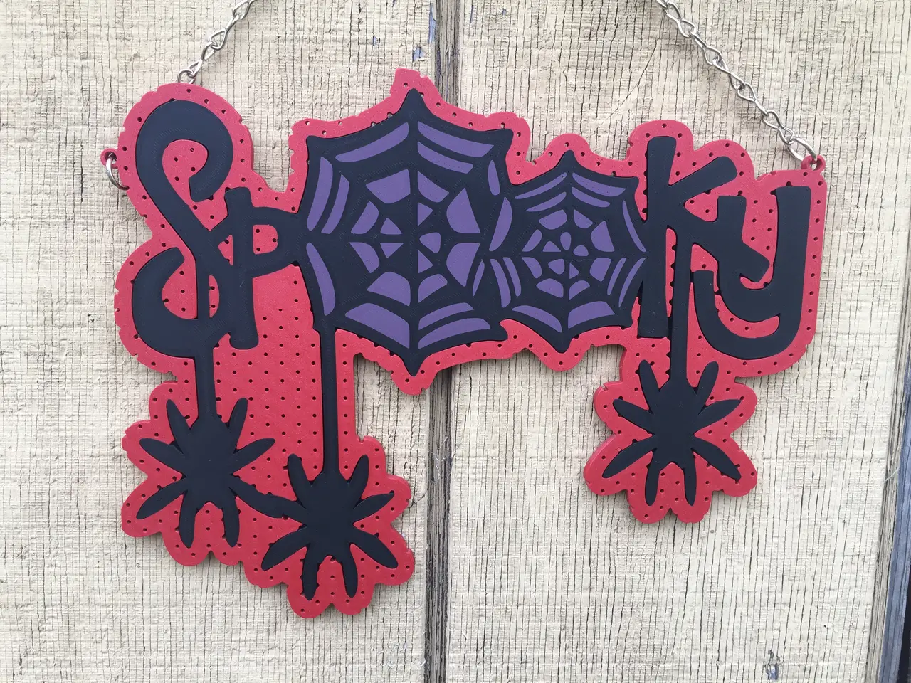 Spooky Spiders Sign — modelo 3D