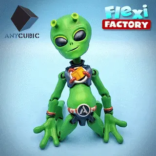 Anycubic Flexi Print-in-Place Alien — modelo 3D