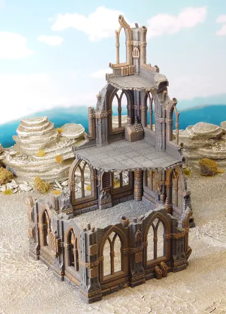 Gothic sci-fi ruin — modelo 3D