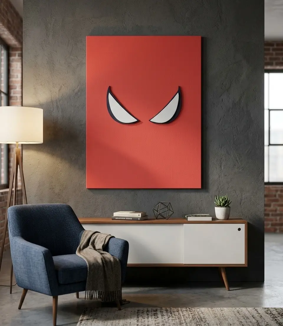 Minimalist Spider-Man Wall Art / 3D Model — modelo 3D