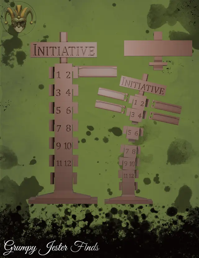 Initiative Tracker Post — modelo 3D