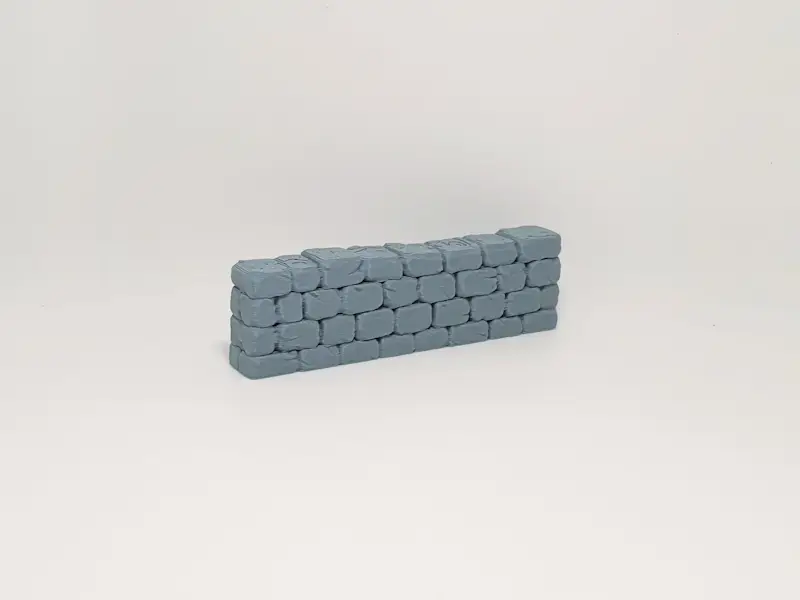 Low Boundary Wall | 28mm - 32mm Miniature — modelo 3D
