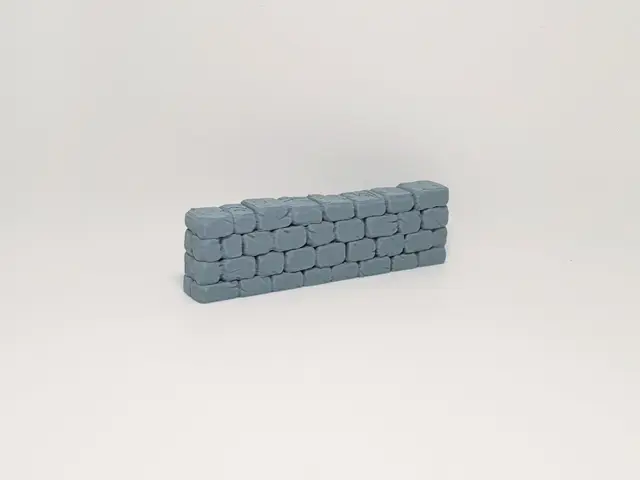 Low Boundary Wall | 28mm - 32mm Miniature — modelo 3D