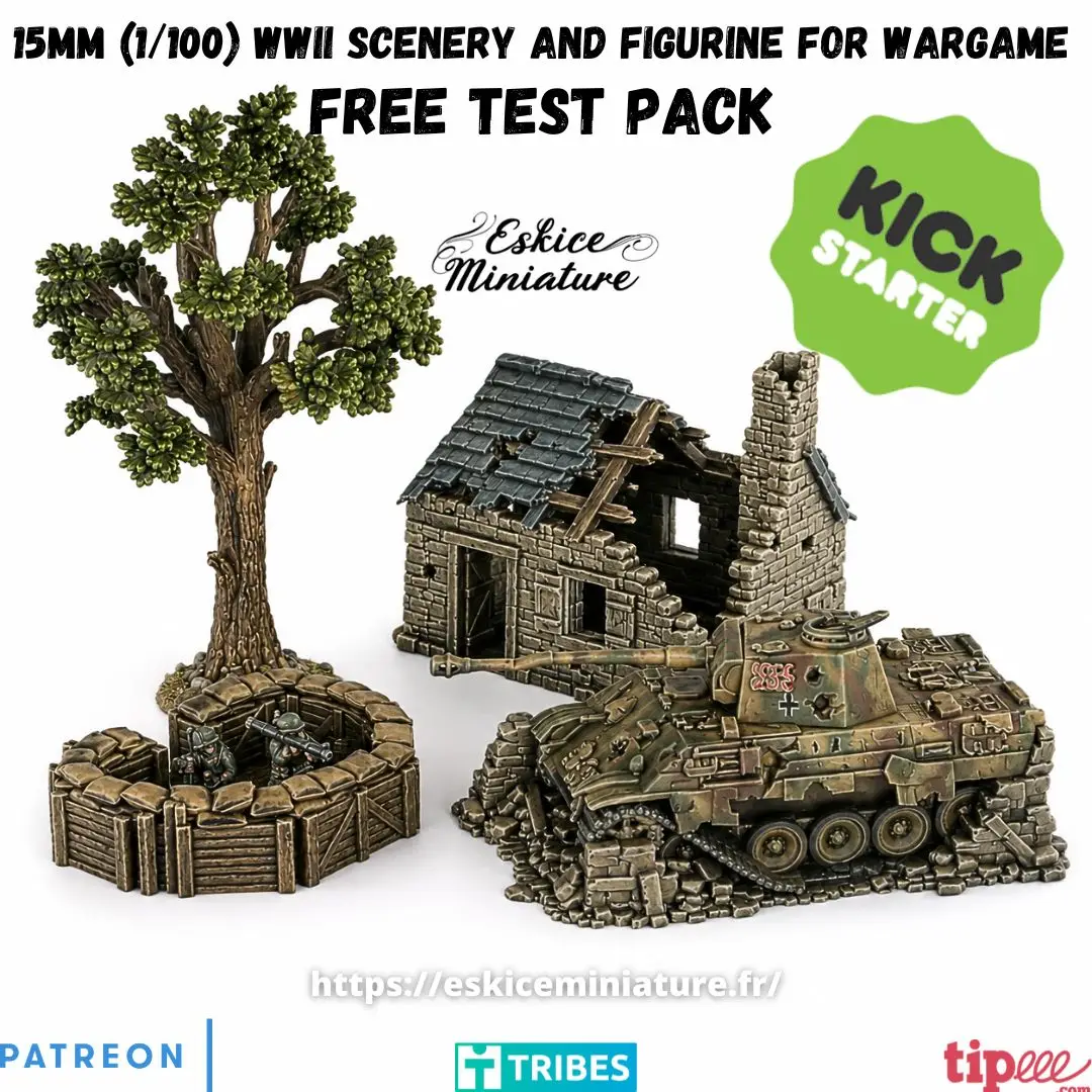 FREE WW2 LATE WAR TEST PACK (15MM / 1:100 SCALE) — modelo 3D