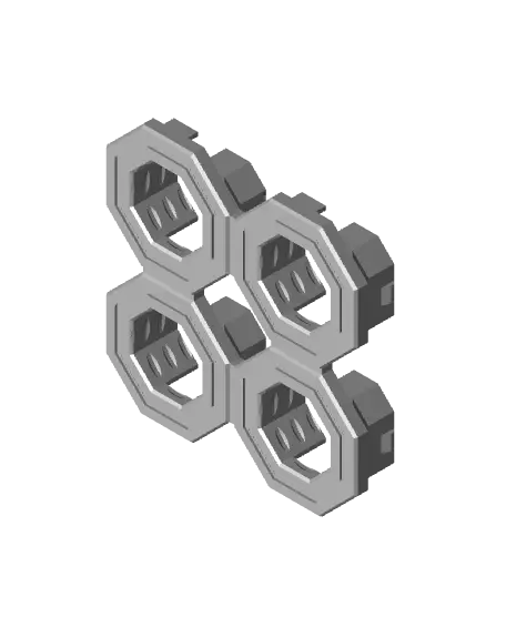 Raised Quad Snap (DS Part A) — modelo 3D