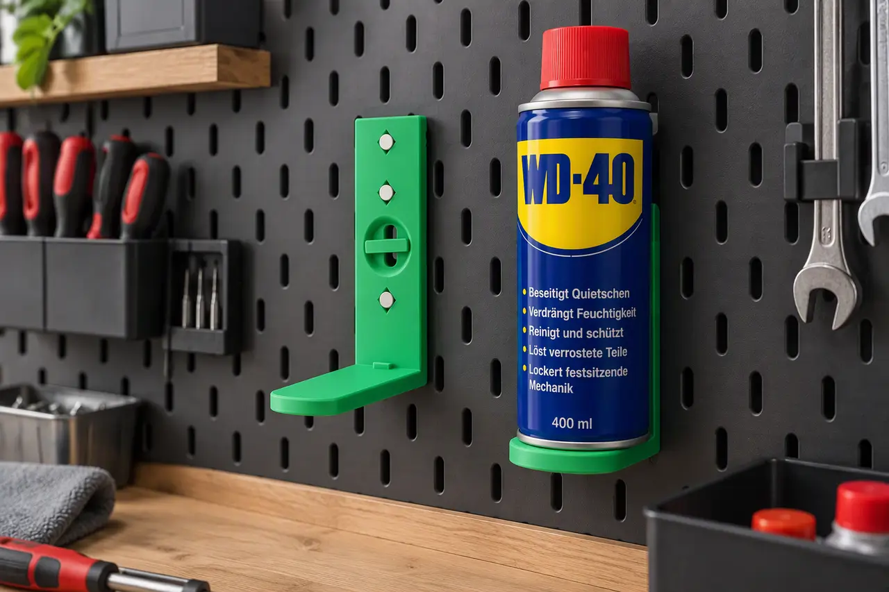 Magnetic Spray Can Holder for IKEA SKADIS — modelo 3D