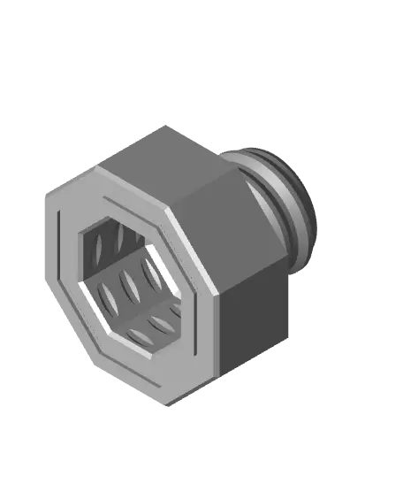 10 mm Mid Thread, Push-Fit Head, Small Thread Hole, Bolt — modelo 3D
