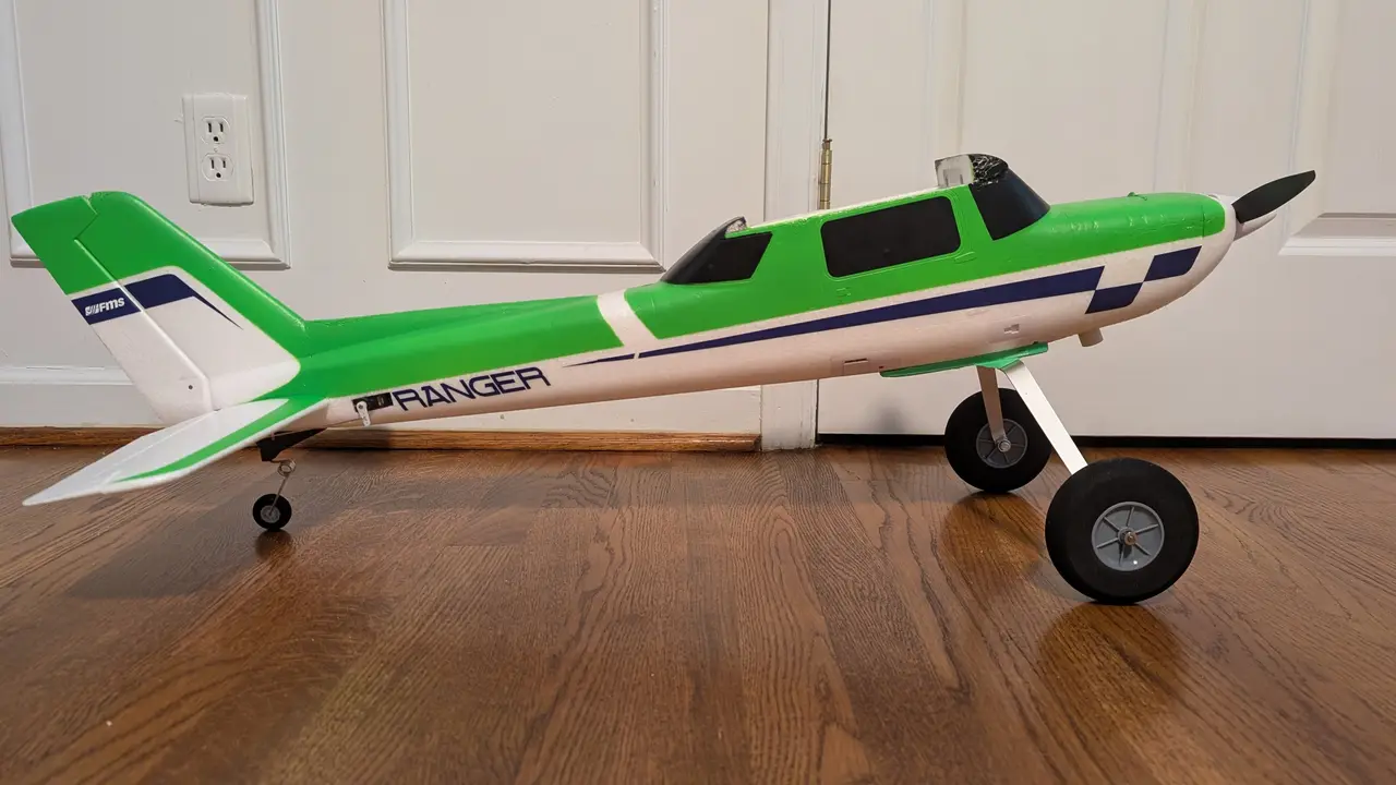 FMS Ranger 1220 taildragger conversion — modelo 3D