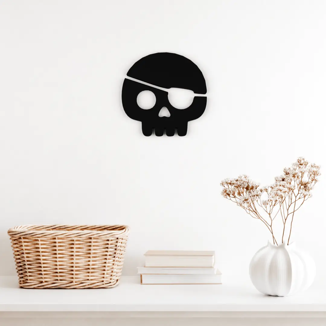 🏴‍☠️ Pirate Skull – 3D Printable Wall Art — modelo 3D