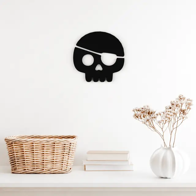 🏴‍☠️ Pirate Skull – 3D Printable Wall Art — modelo 3D