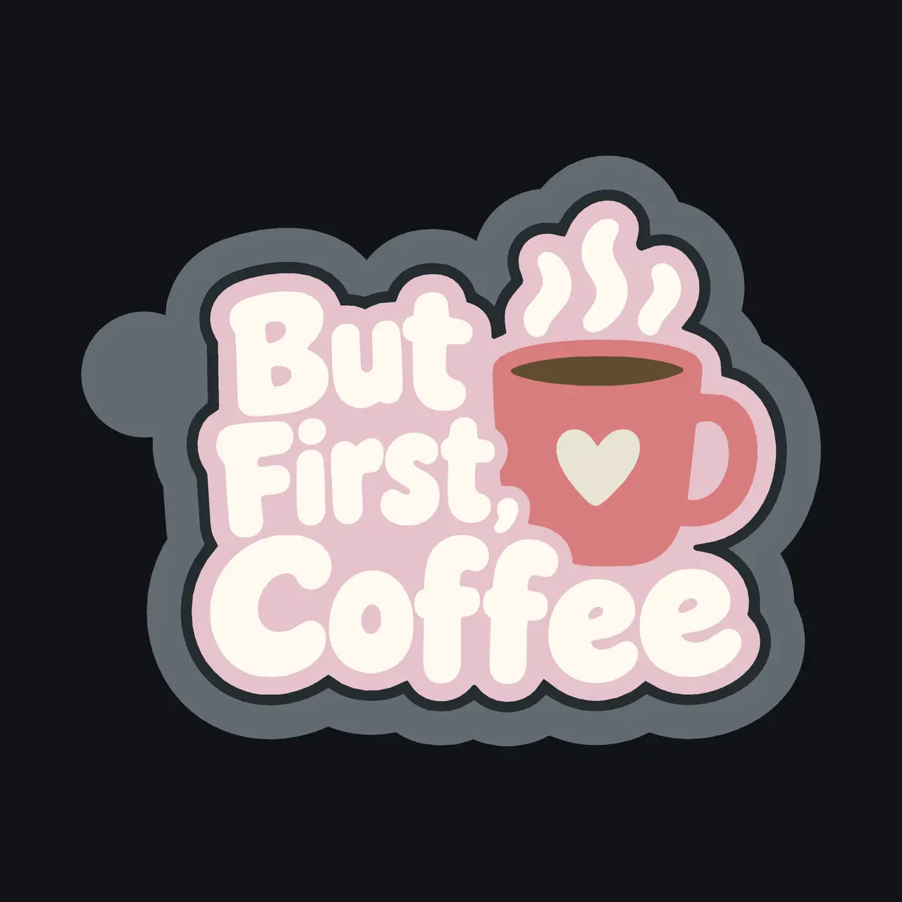 ☕ 🤍 But First Coffee Mold – Freshie, Keychain, Resin & Candle Mold — modelo 3D
