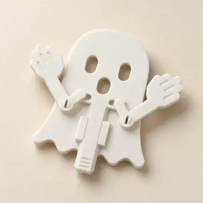 cute Halloween Peek a Boo moving Ghost — modelo 3D