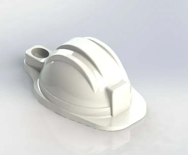 engineering helmet key ring — modelo 3D