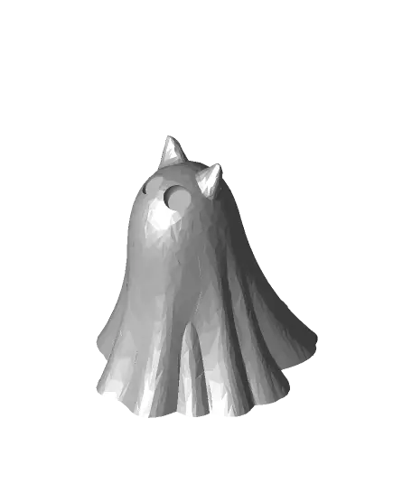 Little Ghost Cat (separate push-in-place eyes) — modelo 3D