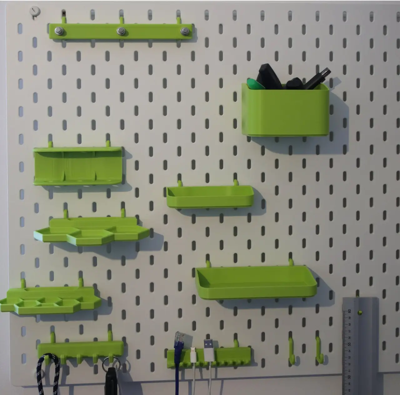 Brackets and trays for Skadis plate — modelo 3D