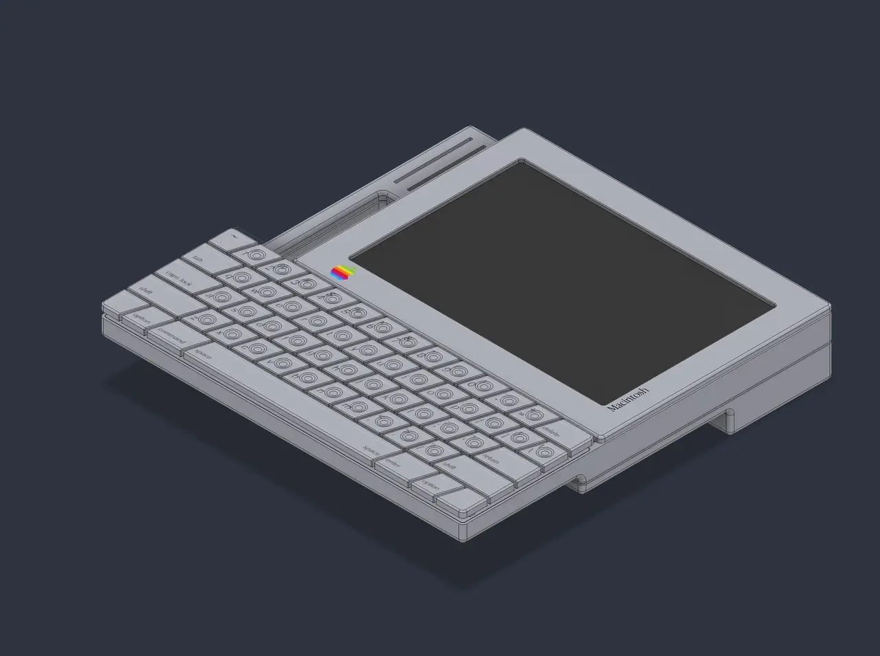 Apple BookMac Mini (MacBook) Concept 1985 — modelo 3D