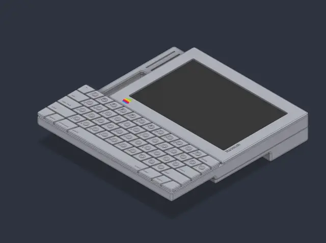 Apple BookMac Mini (MacBook) Concept 1985 — modelo 3D