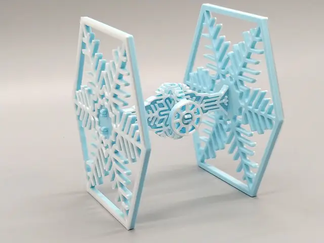 Snowflake TIE Fighter Kit Card Ornament — modelo 3D